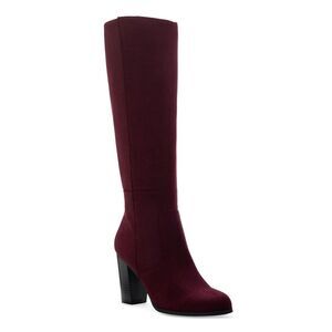 STYLE & COMPANY Womens Burgundy Addyy Round Toe Block Heel Boots Shoes 5.5 M